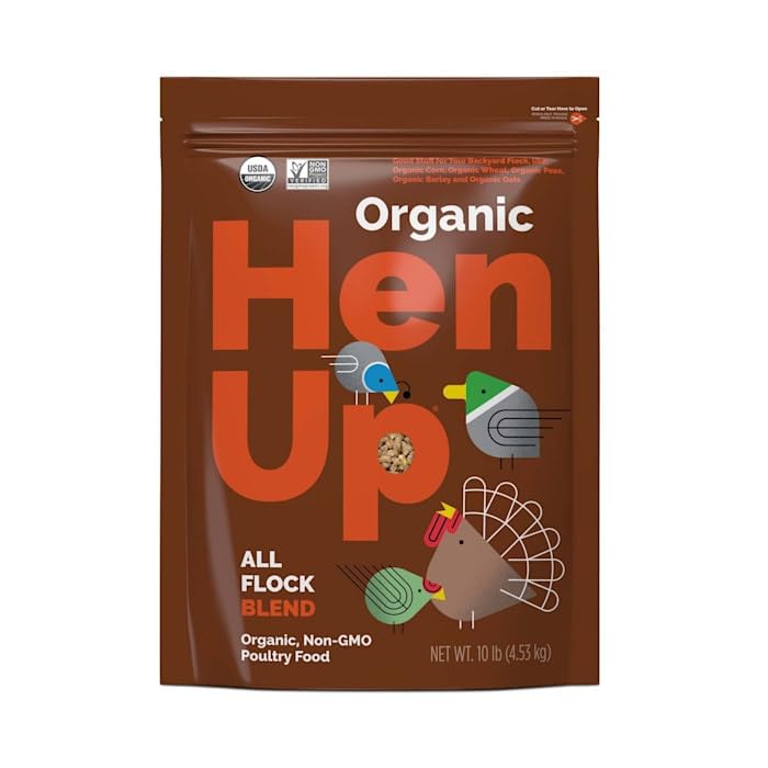 Hen Up Organic All Flock Blend Poultry Food, 10 lbs.