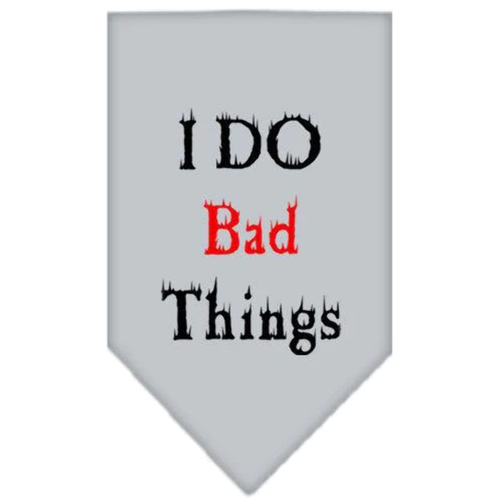 Mirage Pet Products I Do Bad Things Screen Print Bandana for Pets, Large, Black