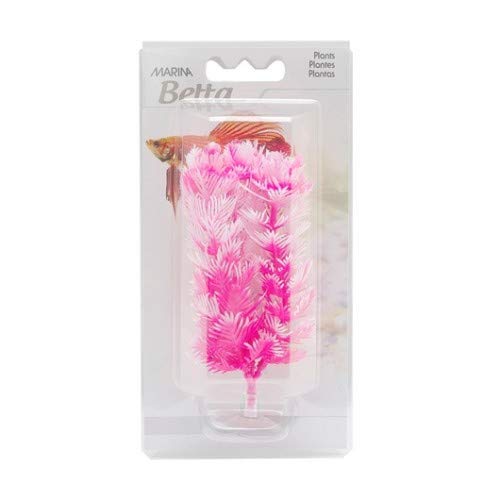 Marina Vibrascaper Fish Tank Decorations, Foxtail Plant, White, 5In, 12083