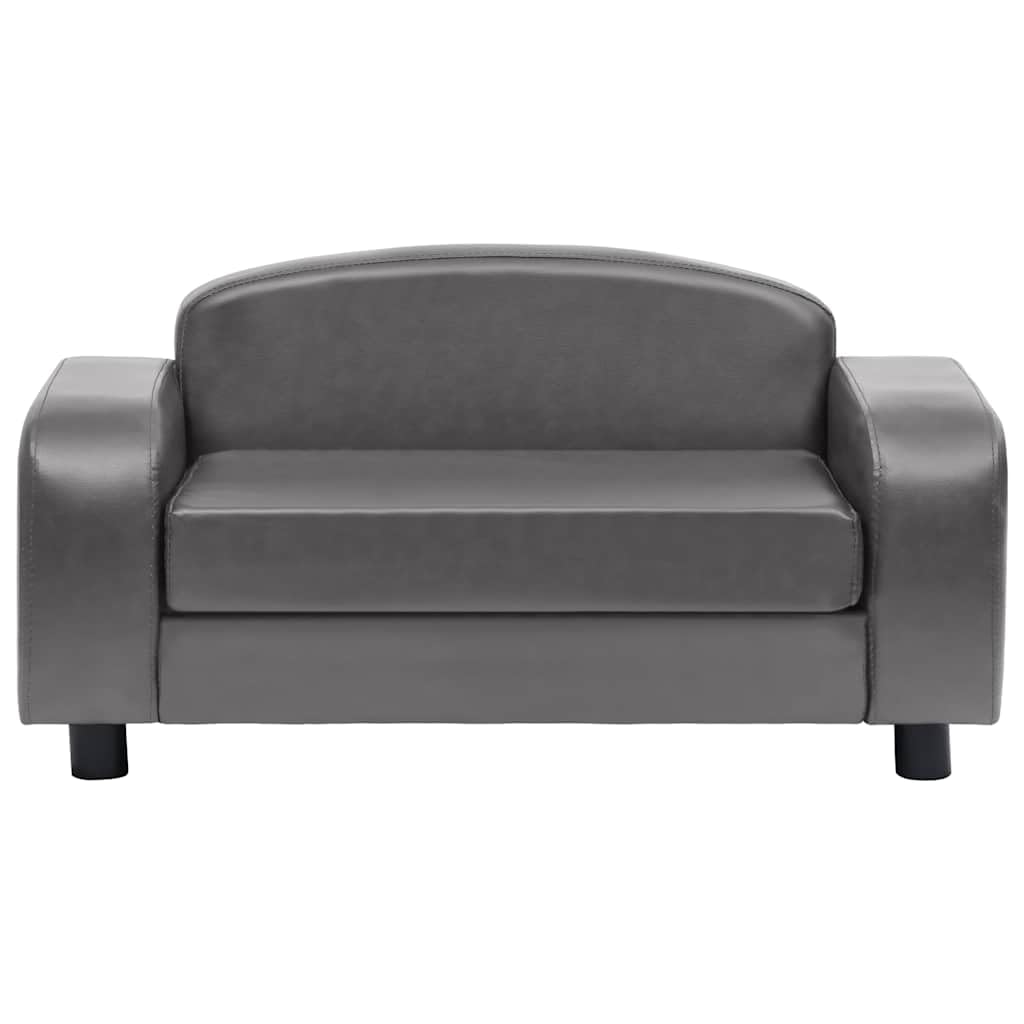 vidaXL Dog Sofa Gray 31.5x19.7x15.7 Faux Leather