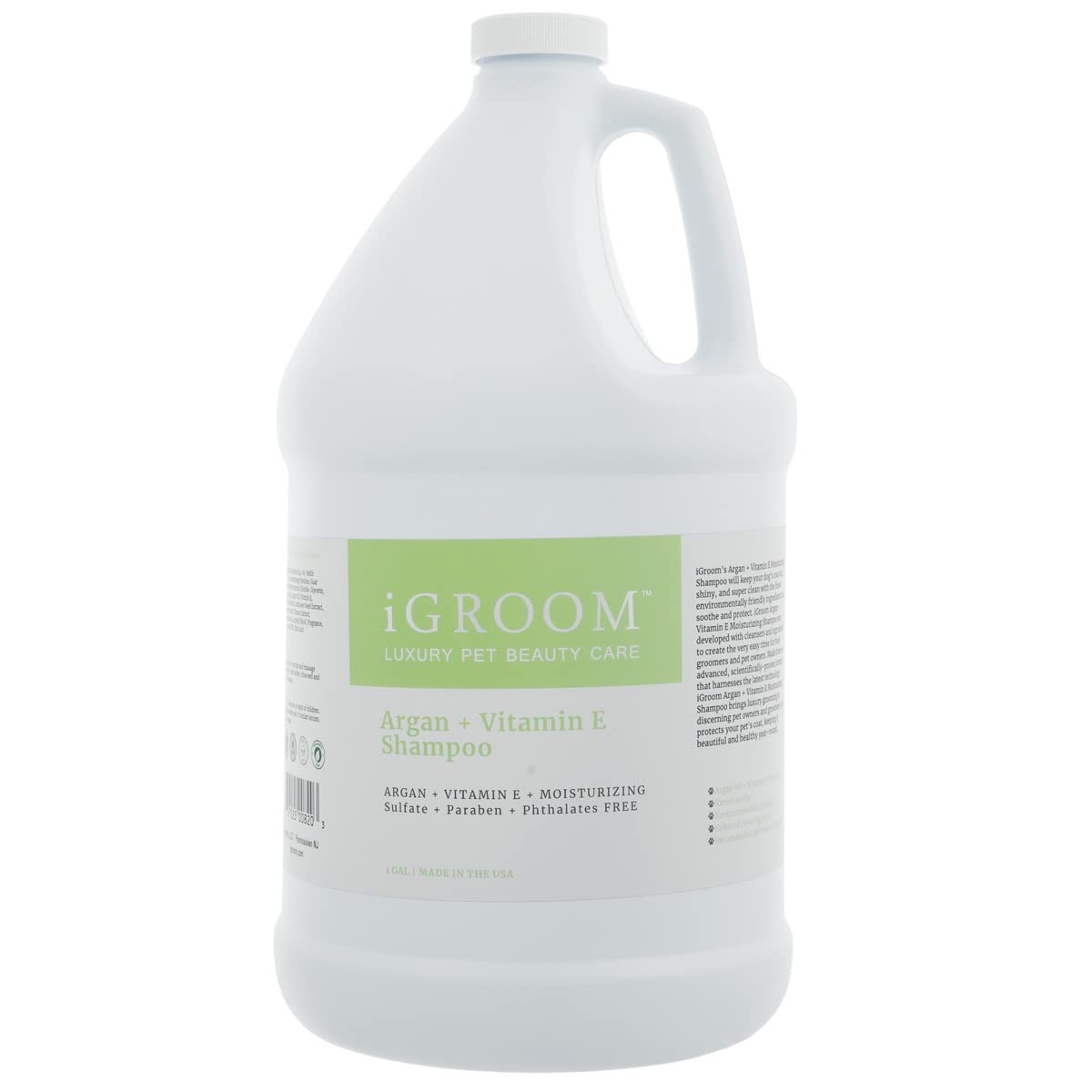 Igroom Argan+Vitamin E Dog Shampoo, Groom Like A Professional, Enhanced Cleaning Power, Recommended Ph Balance, Made In Usa, Gallon