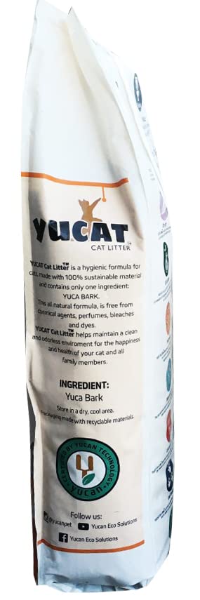 Yucat Ultra Clumping All Natural Cat Litter 4.4 Lb Bag - Biodegradable & Flushable Ultra Light Low Density Litter For Cats