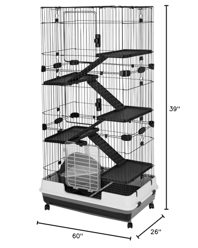 A&E Cage Co. 39&quot;X26&quot; Deluxe 6 Level Small Animal Cage/Pet kennels Habitat Supplies XL