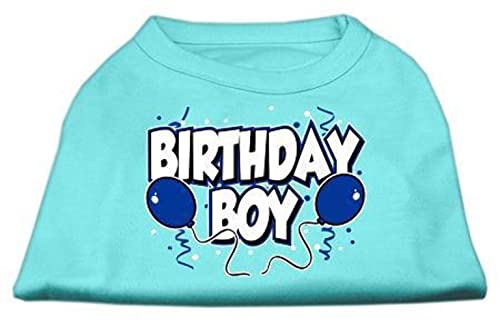 Mirage Pet Products 14-Inch Birthday Boy Screen Print Shirts, Large, Blue