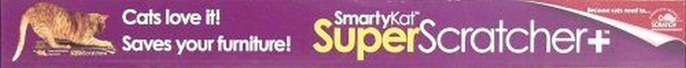 Smartykat Super Scratcher+ Double Wide With Catnip Infusion Technology Corrugate Cat Scratch Pad, Durable & Reversible