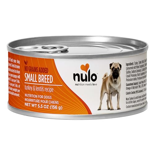 Nulo Small Breed Grain-Free Turkey & Lentils Recipe Adult Wet Canned Dog Food 5.5 Ounce, 24 Cans