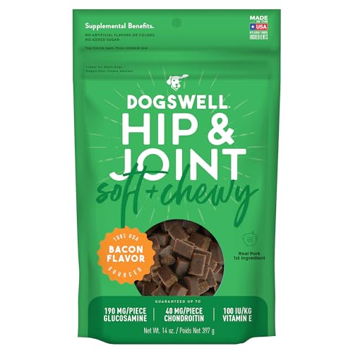 Dogswell Dog Hip Joint Soft Chew Grain Free Bacon 14oz.