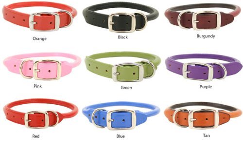 Auburn Leathercrafters Round Dog Collar Size: 0.5' X 10', Color: Pink