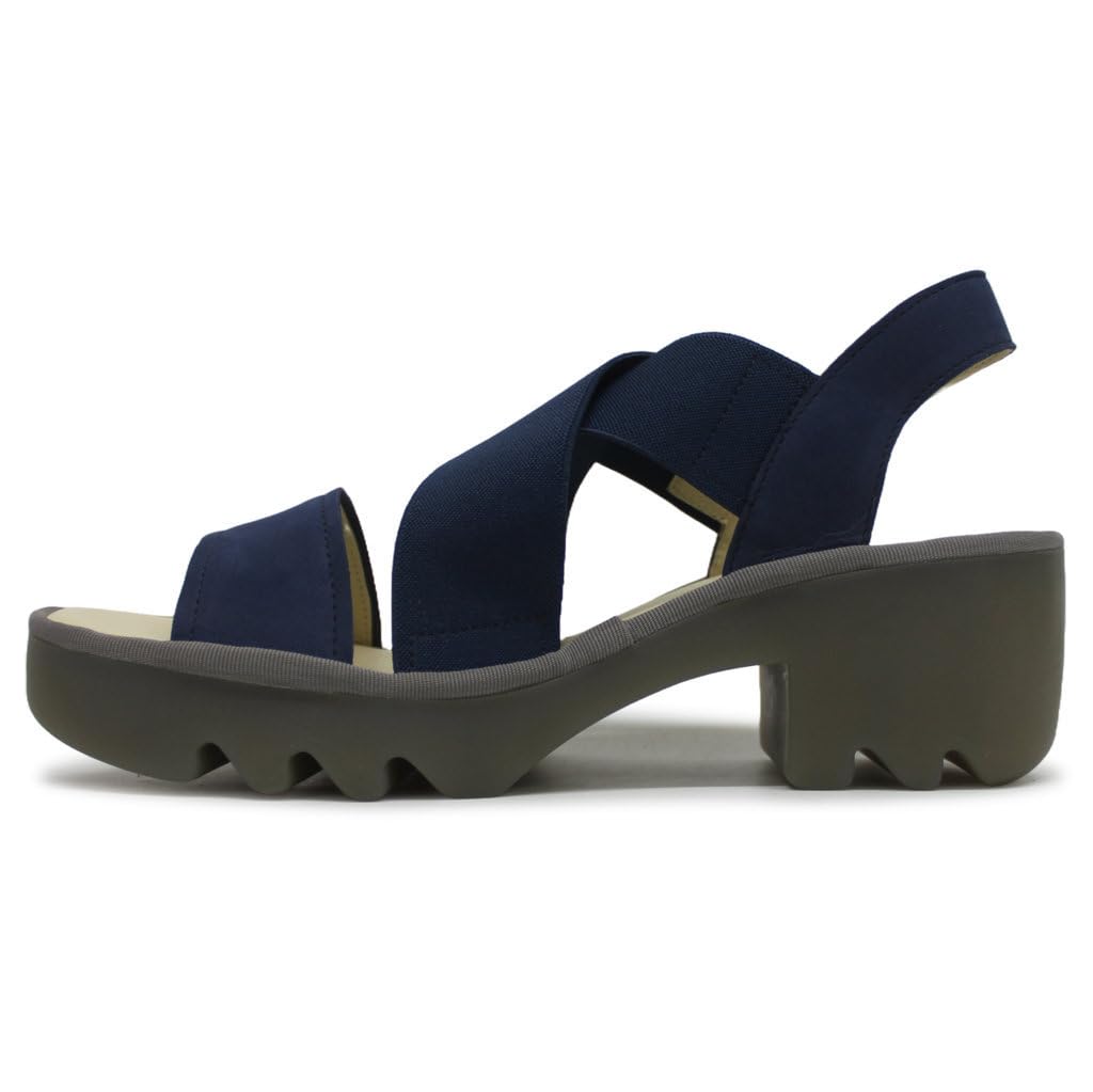 Fly London Womens Wedges Sandal, Blue, 7