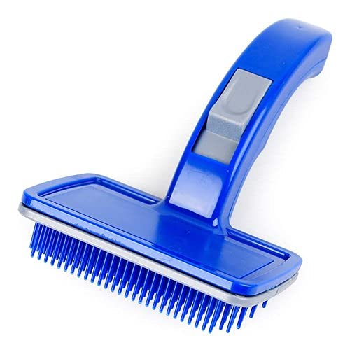 Frackson Professional Slicker Brush For Dogs And Cats Hair Quick Clean Shedding Tool SelfCleaning Grooming Comb For Dematting D