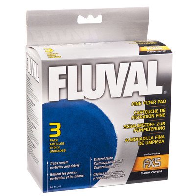 Fluval Fine Filter Pad For Fluval Fx5 (3 Pack) [Set Of 2]
