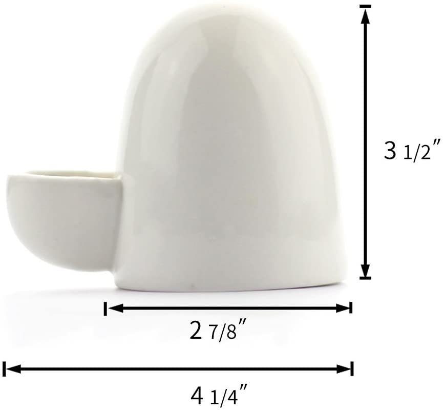 Dahey Drinking Water Feeder Ceramics Slient Bottle Waterer Automatic Small Pets For Hamster Hedgehog Chinchilla Ferret Small Guinea Pig, White, 8Oz