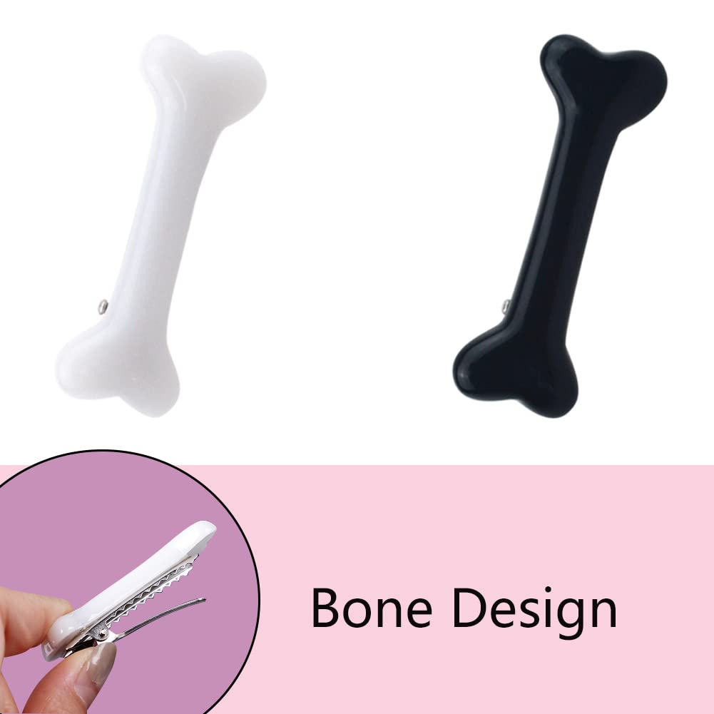 12 Pack Dog Bone Hair Clip Decorative Side Band Clips For Christmas Halloween Cosplay Costume Alligator Hair Clips