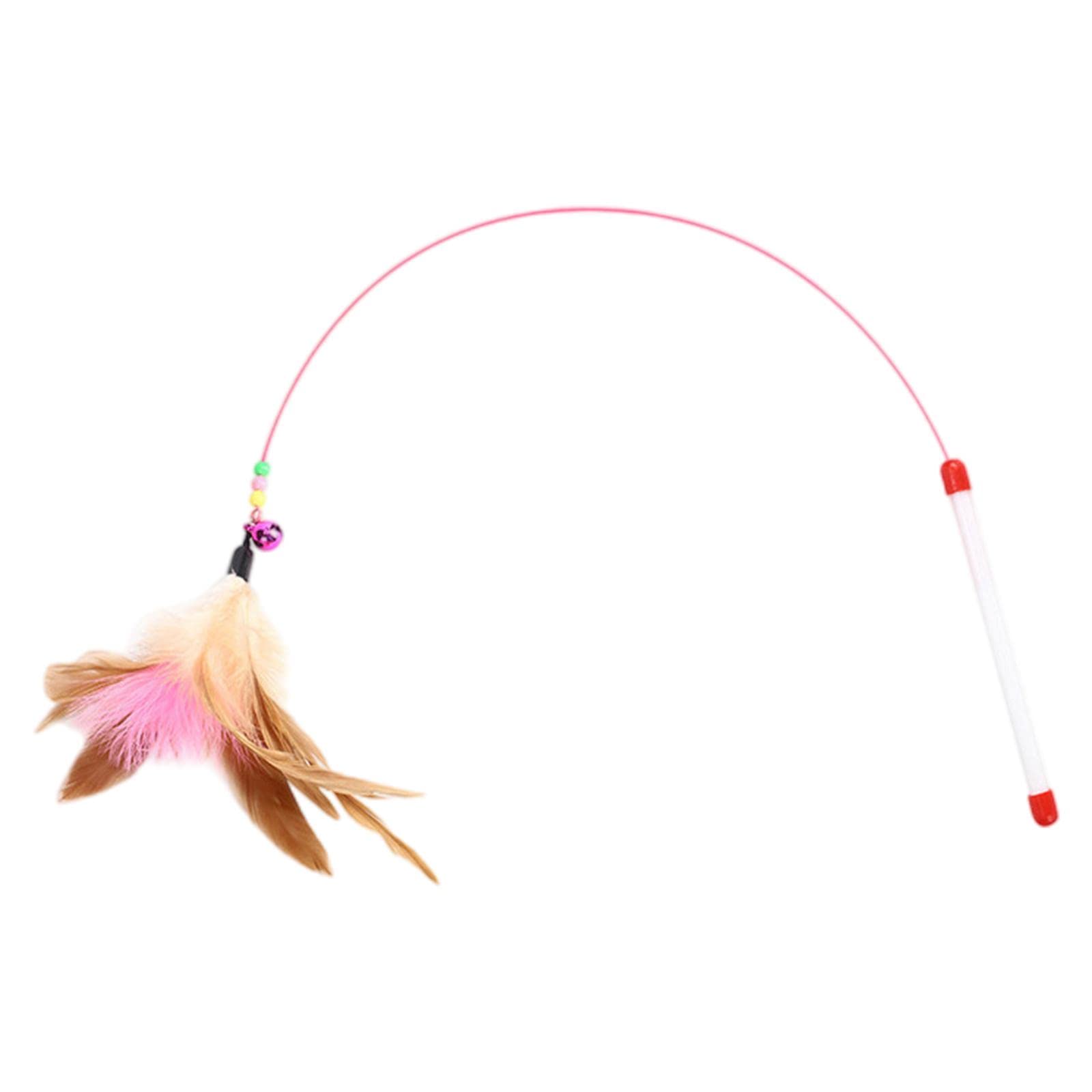 Ecomistiq Cat Wand Stick Toy Wire Teaser Interactive Play With Bell Chaser | Toys| Supplies |Pet