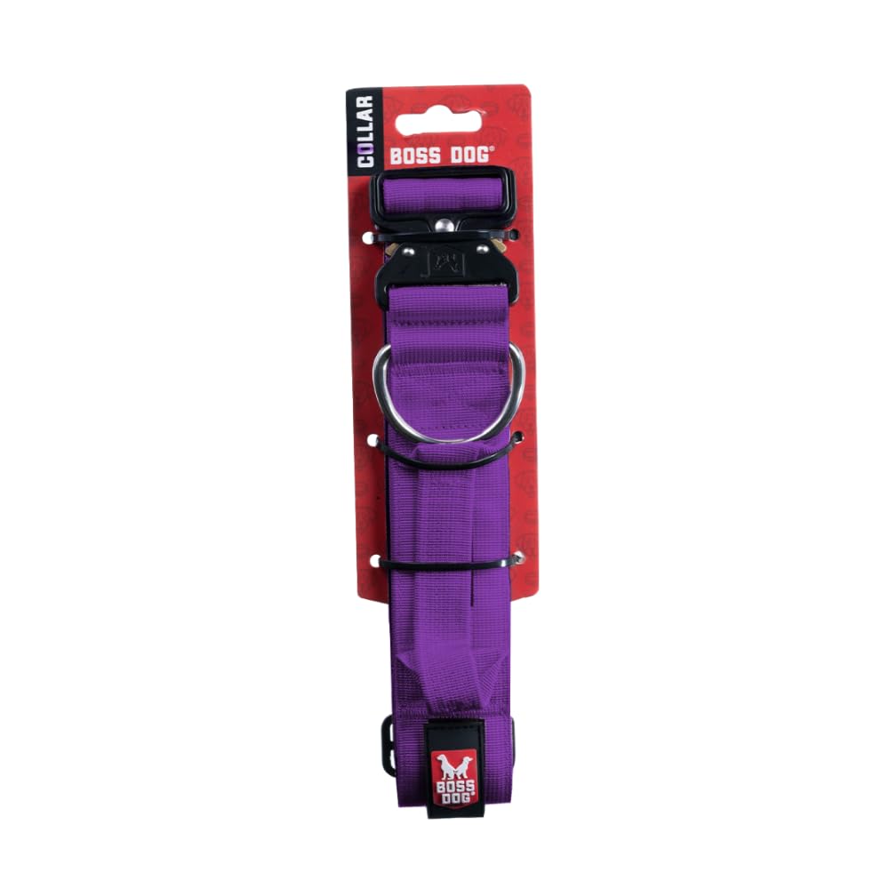 Boss Dog Tactical Collar, Purple, Large