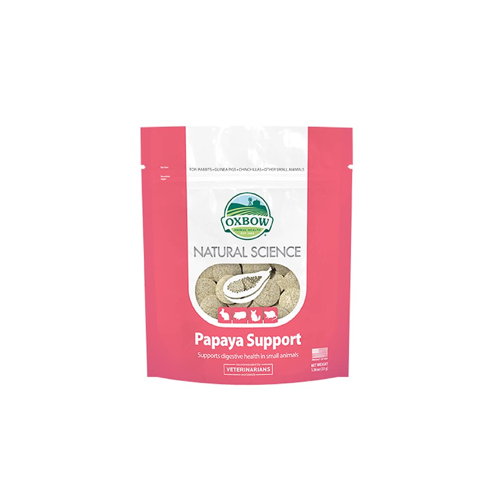 Oxbow Natural Science Papaya Support - High Fiber Supports Digestive Health in Small Animals, 1.16 oz.