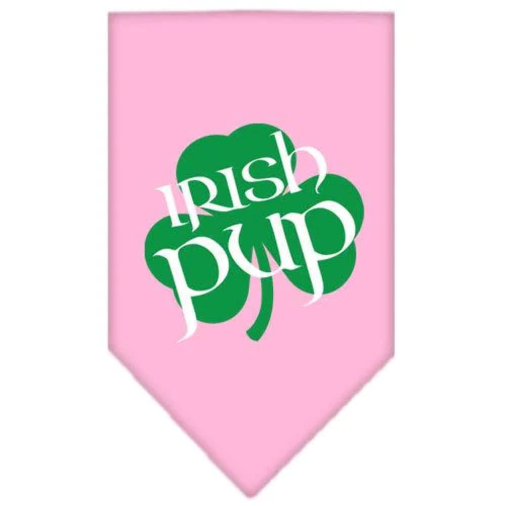 Pet and Dog Bandana Screen Printed, &quot;Irish Pup&quot; Grey Small
