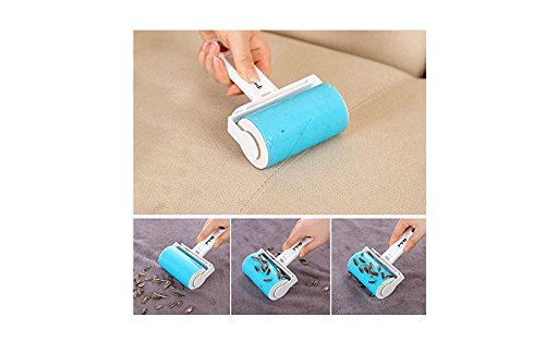 Ilifetech Reusable Sticky Picker Set Cleaner Lint Roller Pet Hair Remover Brush, Blue