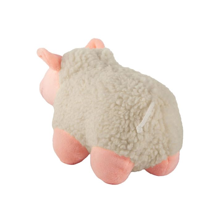 Jeffers Pet Plush Dog Toy With Squeaker, Fleecy Lamb 9' - Soft Crinkle Fabric, Safe & Durable, Healthy Fun For Small & Medium D