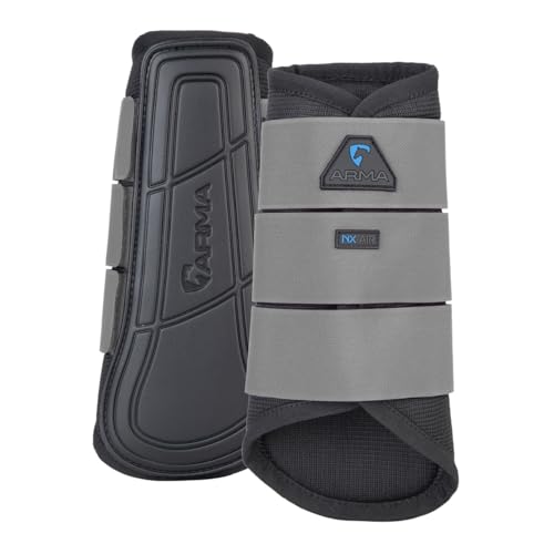 Shires Arma Air Motion Brushing Boots (Grey, Pony)