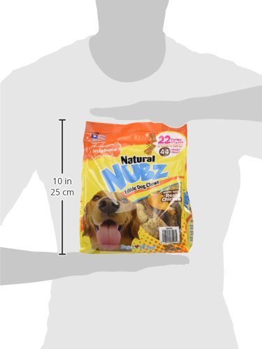 (Pack of 2) Nylabone Natural Nubz Edible Dog Chews 22ct. (2.6lb/Bag) -Total 5.2lb -Like New