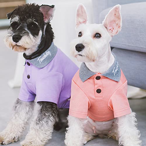 Touchdog  'Arubark' Dog T-Shirt - Caribbean Style Dog Polo Pet T-Shirt with Accented Collar - Summer Dog Clothes or Dog Shirts F