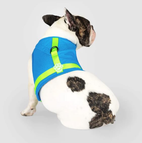 Canada Pooch Dog Cooling Harness - Evaporative Cooling Harness Vest For Dogs With Breathable Mesh Material & Reflective Lining, Adjustable Dog Cooling Vest Great For Dogs Blue