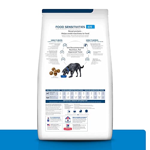 Hills Prescription Diet d/d Skin/Food Sensitivities Potato & Salmon Formula Dry Dog Food, Veterinary Diet, 17.6 lb. Bag