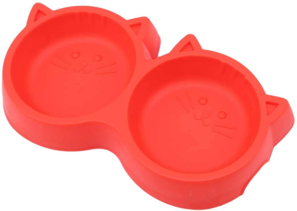 Rvpaws 2 In 1 Plastic Double Bowl Dogs And Cats (Small) Pack Of 1(Color May Vary)