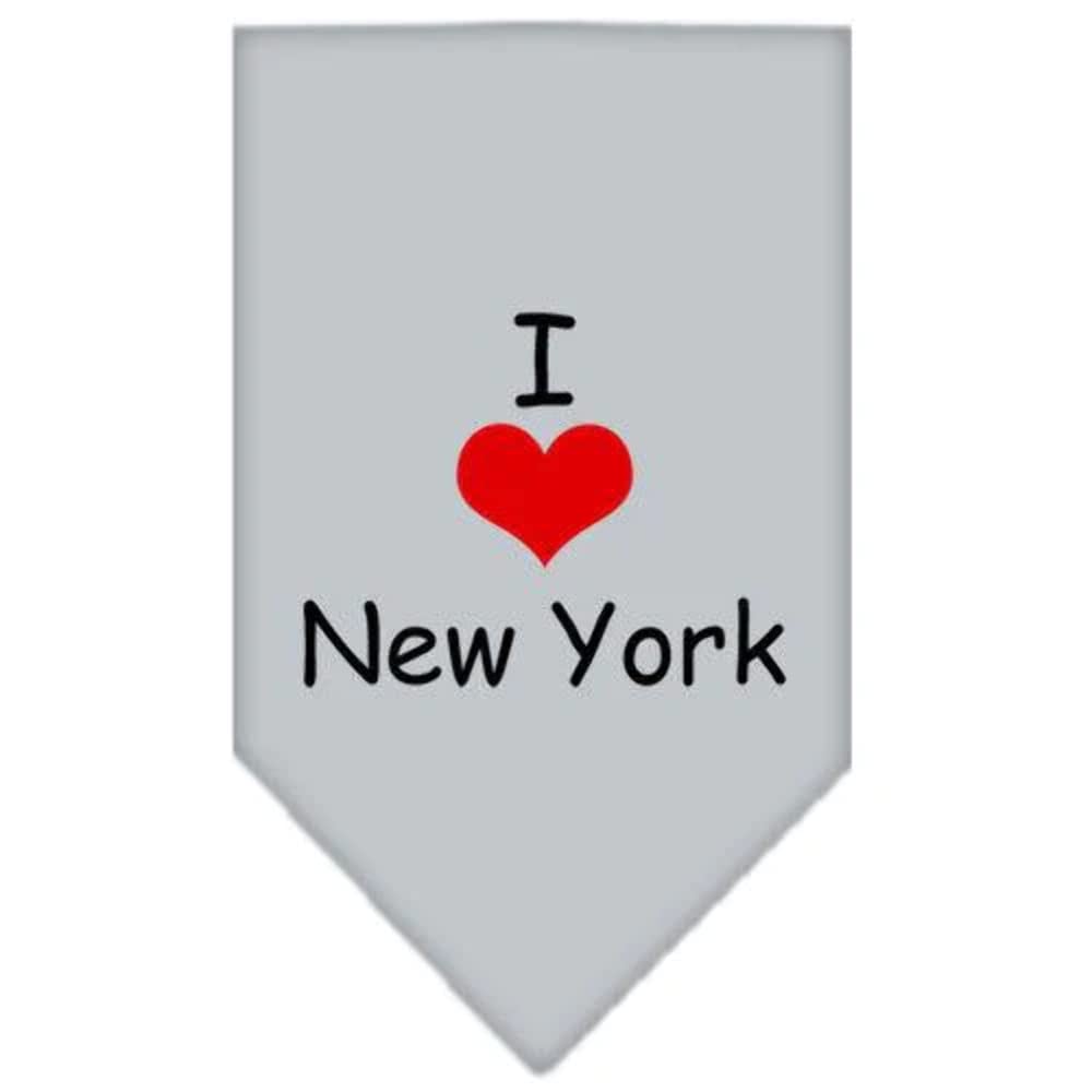 Mirage Pet Products I Heart New York Screen Print Bandana for Pets, Large, Yellow