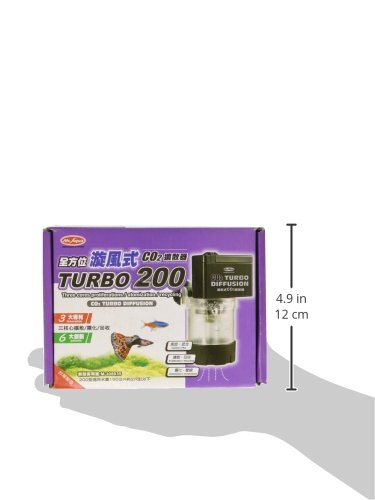 Mr. Aqua CO2 Turbo Diffuser 200 - Black, Model MA-020 for Aquariums