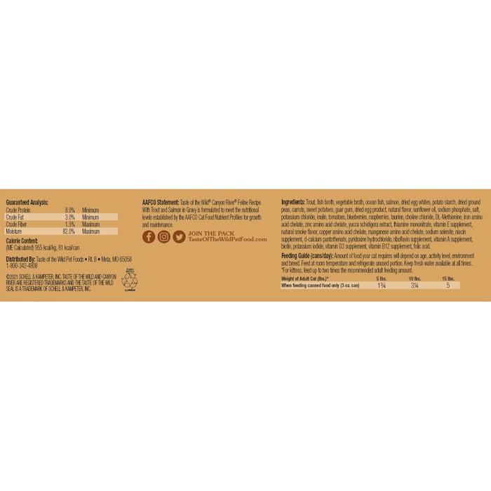 Taste of the Wild 418652 Grain Free Real Meat Recipe Premium Wet Canned Stew Cat Food (Case of 24), 3oz