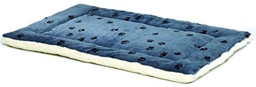 Midwest Homes For Pets Reversible Paw Print Pet Bed In Blue/White, Dog Bed Measures 45.2L X 28W X 3.8H For X-Large Dogs, Machine