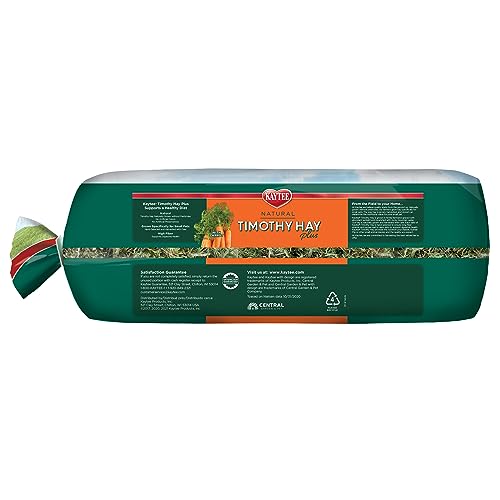 Kaytee Timothy Hay Plus Carrots for Pet Guinea Pigs, Rabbits & Other Small Animals, 24 oz