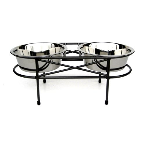 NMN Products Mesh Double Bowl Elevated Diner - 7&quot; Tall