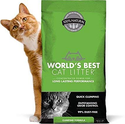 Worlds Best Cat Litter Original Series 14 Pound Bag ,Outstanding Odor Control, Quick CLUMPING & Easy SCOOPING, PET, People & Planet Friendly -Like New