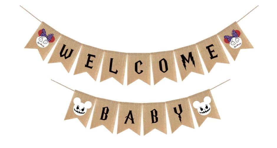 Jack And Sally Welcome Baby Banner