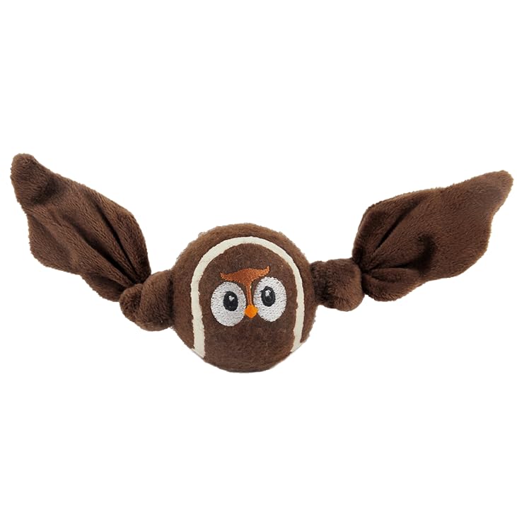 DOGBAR Crinkle Owl Ball  Meta Series  Plush Toy with Crinkle Sounds  Interactive Ball for All Dogs & Breeds  Engaging, Durab