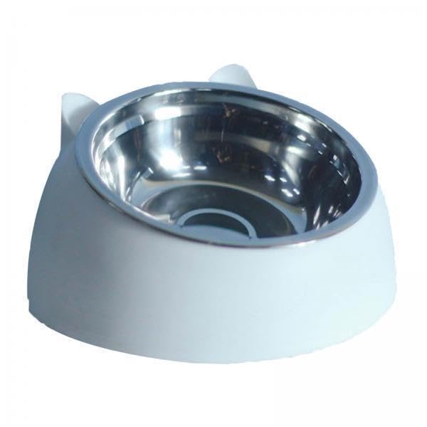 Calandis 4Xcat Dog Bowl Raised Tilted Elevated Non Slip Pet Container For Dog Cat White | Dishes, Feeders & Fountains | Dog Supp