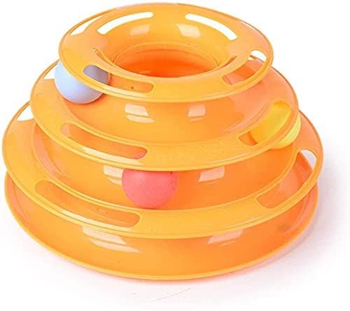 Psk Pet Mart Pet Interactive Kitten Toys 3 Layer Roller Tracks With Catnip Spring Pet Toy With Exercise Balls Teaser Mouse Toy I