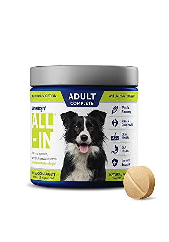 Vetericyn All-In Adult Complete Dog Supplement. Natural, Daily Supplement With Absorption Technology. Bone And Joint Support, Pr