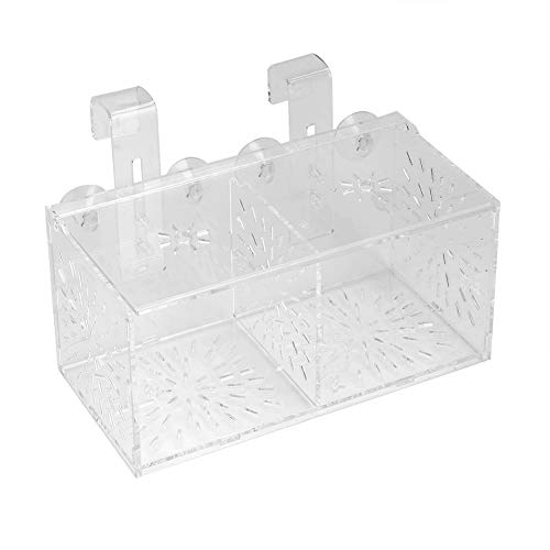 Fish Separation Breeder Box, Acrylic Fish Breeding Isolation Box Aquarium Hatchery Incubator Holder(B-20X10X10Cm)