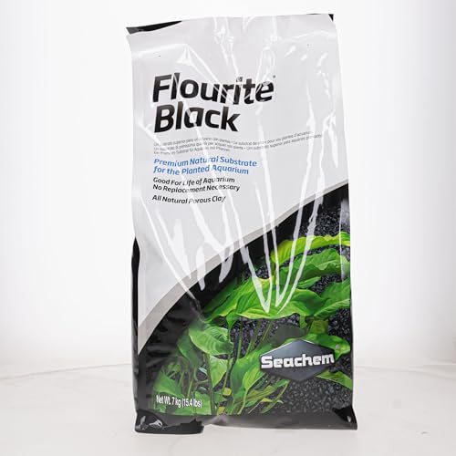 Seachem Flourite Black Clay Gravel - 15.4 lbs Natural Planted Aquarium Substrate, Stable & Porous, Ideal for Aquascaping