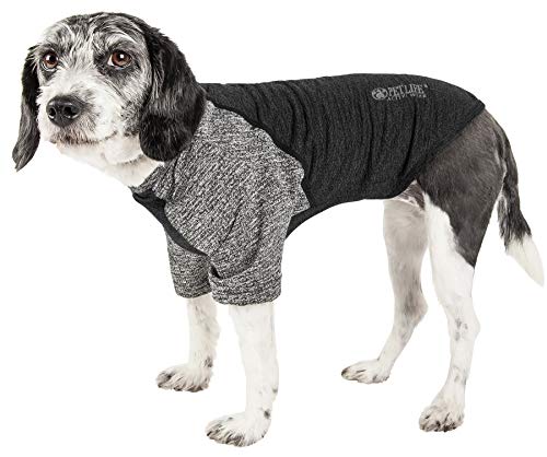 Pet Life Active Hybreed 4-Way Stretch Two-Toned Performance Dog T-Shirt, Large, Black