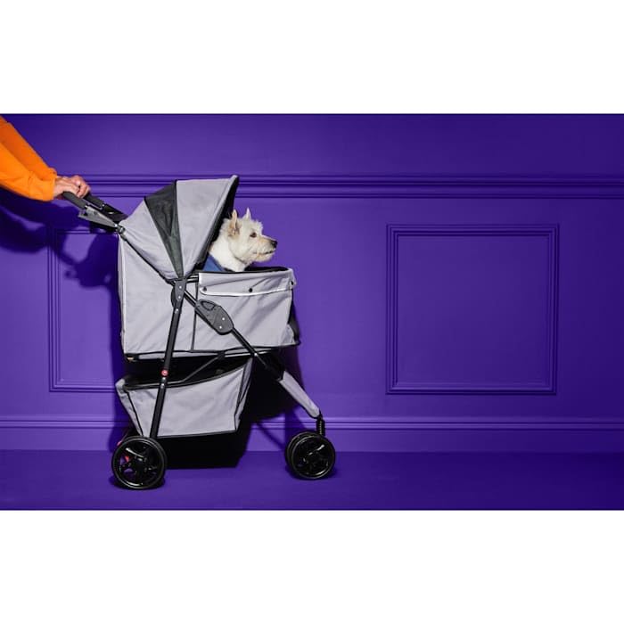 Everyyay Collapsible Pet Stroller 33'' L X 18'' W X 38'' H Grey