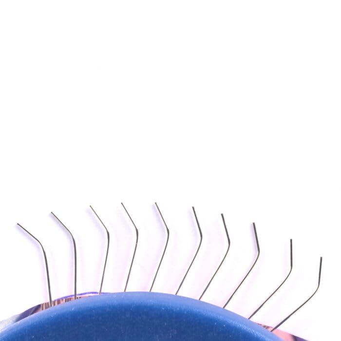 Show Tech Tuffer Than Tangles Slicker Brush For Dog Grooming With Long, Regular Pins, Medium Size, Perfect For Doodle Breeds, Angled Pins For Dematting, Remove Undercoat, Comfort Grip Handle