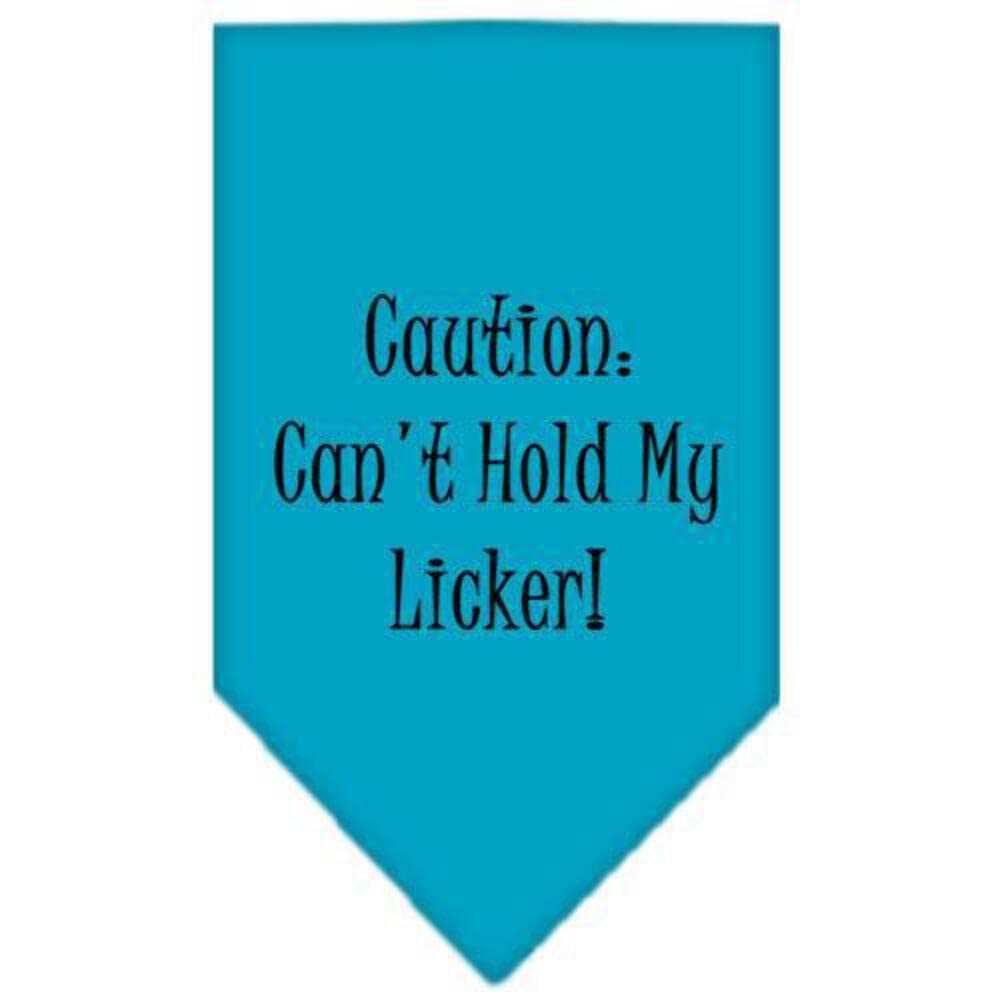 Mirage Pet Products Can't Hold My Licker Screen Print Bandana for Pets, Large, Purple