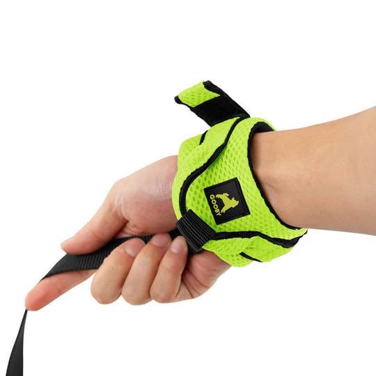 Gooby Soft Mesh Wrist Band Surfer Leash - Lime, 6 Ft - Comfortable Hands Free Leash With Elastic Band For Small, Medium And Larg