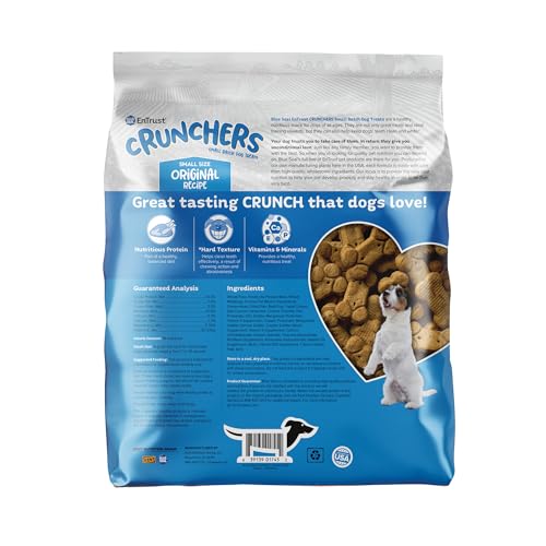 Blue Seal Kent Entrust Crunchers - Small Dog Treats, Original Recipe - Crunchy Oven Baked Biscuits with Premium Ingredients, Hea