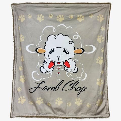 Multipet Fluffy Fleece Lamb Chop Blanket for Dogs - Multicolor 36x36 Inches, Soft Pet Throw for Cozy Comfort